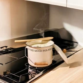 Emaye Büyük Bakraç - Krem - 20x20 cm thumbnail 2