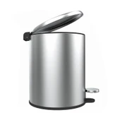 Cigo Paslanmaz Çelik Pedallı Banyo Çöp Kovası - Gri - 6 lt thumbnail 2
