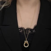 Gümüş Gold Kaplama Çeyrek Altın Takılabilen Kadın Kolye thumbnail 5