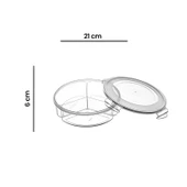 Fresh Box Yuvarlak Bölmeli Saklama Kabı - 1350 ml - 2