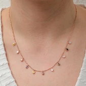 Gümüş Renkli Oval Taşlı Şans Kadın Kolye thumbnail 1