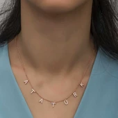 Gümüş Rose Atatürk Yazılı Bayan Kolye thumbnail 2