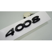 DK Peugeot 4008 Ön Kaput Ve Bagaj 3M 3D ABS Parlak Siyah Yazı Logo thumbnail 1