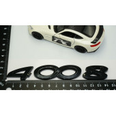 DK Peugeot 4008 Ön Kaput Ve Bagaj 3M 3D ABS Parlak Siyah Yazı Logo thumbnail 5