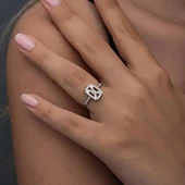 Gümüş Baget Taşlı Kadın Yüzük thumbnail 1