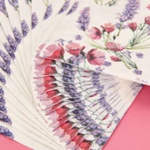 Houseware Çiçek Baskılı 16'lı Peçete - Asorti - 33x33 cm thumbnail 3