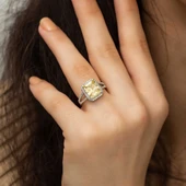 Gümüş Baget Kare Bayan Yüzük thumbnail 4