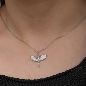 Gümüş Baget Taşlı Mikail Kılıcı Kadın Kolye thumbnail 4