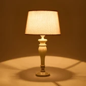 Lighting French Cottage Abajur - Eskitme Krem Ayak / Kahverengi thumbnail 2