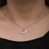 Gümüş Baget Taşlı Mikail Kılıcı Kadın Kolye thumbnail 2