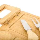 Mıknatıslı Bambu Peynir Servis Tabağı - Kahverengi - 3