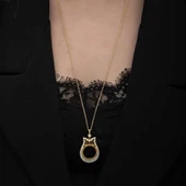 Gümüş Gold Kaplama Çeyrek Altın Takılabilen Kadın Kolye thumbnail 3