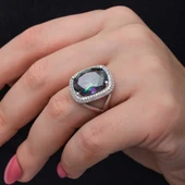 Gümüş Mistik Taşlı Kadın Yüzük thumbnail 4