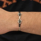 Gümüş Kazaziye Örgü Bileklik thumbnail 2