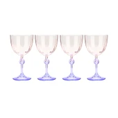 Elite 4'lü Ayaklı Bardak - Mor - 270 ml - 2