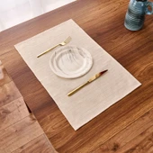 Soft Earthy 2'li Amerikan Servis - Bej - 30x50 cm thumbnail 1