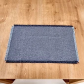 Soft Plaid 2'li Amerikan Servis - Mavi - 30x50 cm thumbnail 2