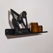 Deco Metal Duvar Rafı - Siyah - 40x11 cm thumbnail 2