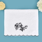 Soft French Cottage Onda El Havlusu - Ekru / Siyah - 30x50 cm thumbnail 1