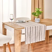 Soft Herringbone Runner - Ekru / Lacivert - 50x130 cm thumbnail 1