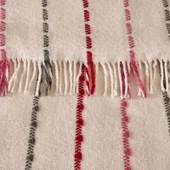 Soft Elvia Pamuklu Çift Kişilik Battaniye - Krem - 200x220 cm thumbnail 2