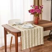 Soft Freya Runner - Yeşil / Ekru - 50x130 cm thumbnail 1