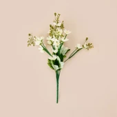 Dekoratif Yapay Papatya - Beyaz - 34 cm thumbnail 3