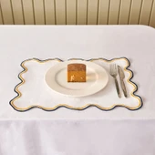 Soft Nonna Amerikan Servis - Hardal / Mavi - 30x50 cm thumbnail 1