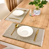 Soft Plaid 2'li Amerikan Servis - Yeşil - 30x50 cm thumbnail 1