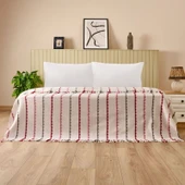 Soft Elvia Pamuklu Çift Kişilik Battaniye - Krem - 200x220 cm thumbnail 1