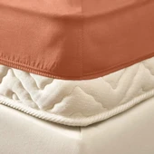 Soft Penye Çift Kişilik Lastikli Çarşaf - Somon - 160x200 cm thumbnail 2