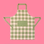 Toscana Mutfak Önlüğü - Ekru / Yeşil - 65x80 cm thumbnail 1