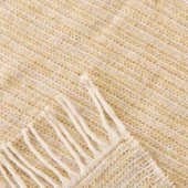 Soft Luma Pamuklu Çift Kişilik Battaniye - Bej / Krem - 200x220 cm thumbnail 3