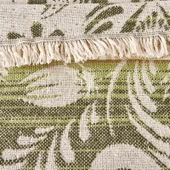 Soft Fathi Pamuklu Çift Kişilik Battaniye - Yeşil - 200x220 cm thumbnail 2