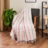 Soft Elvia Pamuklu Tv Battaniyesi - Krem - 130x170 cm thumbnail 1