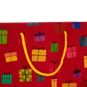 Dikey Hediye Çantası - Kırmızı - 25x38 cm thumbnail 3