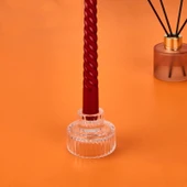 Cam Çizgili Mumluk - Şeffaf - 5x6 cm thumbnail 3