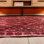 Soft Zarmine Afgan Desenli Halı - Kırmızı - 160x230 cm thumbnail 2