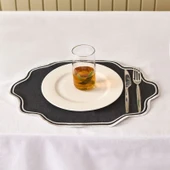 Soft Elegant Amerikan Servis - Siyah - 30x50 cm thumbnail 2