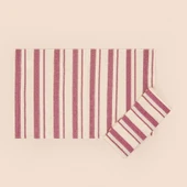 Soft Alno 2'li Amerikan Servis - Ekru / Mürdüm - 30x50 cm thumbnail 3