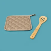 Gabardin Tutaç - Bej - 20x20 cm thumbnail 2