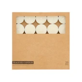 25'li Tealight Mum - Beyaz - 3,8 cm thumbnail 1