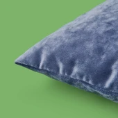 Soft Shiney Kırlent - Mavi - 40x40 cm thumbnail 3