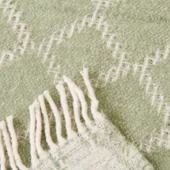 Soft Zivra Pamuklu Çift Kişilik Battaniye - Yeşil - 200x220 cm thumbnail 3