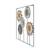 Deco Etnik Metal Tablo - Siyah / Kahverengi - 45 cm thumbnail 2