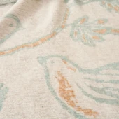 Soft Nava Pamuklu Çift Kişilik Battaniye - Ekru / Yeşil - 200x220 cm thumbnail 3