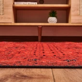 Soft Atlas Afgan Desenli Halı - Kırmızı - 120x180 cm thumbnail 2