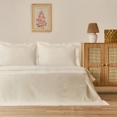 Soft Velinora Çift Kişilik Yatak Örtüsü Seti - Krem - 220x240 cm thumbnail 1