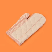 Tarçın Fırın Eldiveni - Ekru / Kiremit - 17x30 cm thumbnail 1