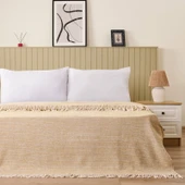 Soft Luma Pamuklu Çift Kişilik Battaniye - Bej / Krem - 200x220 cm thumbnail 1